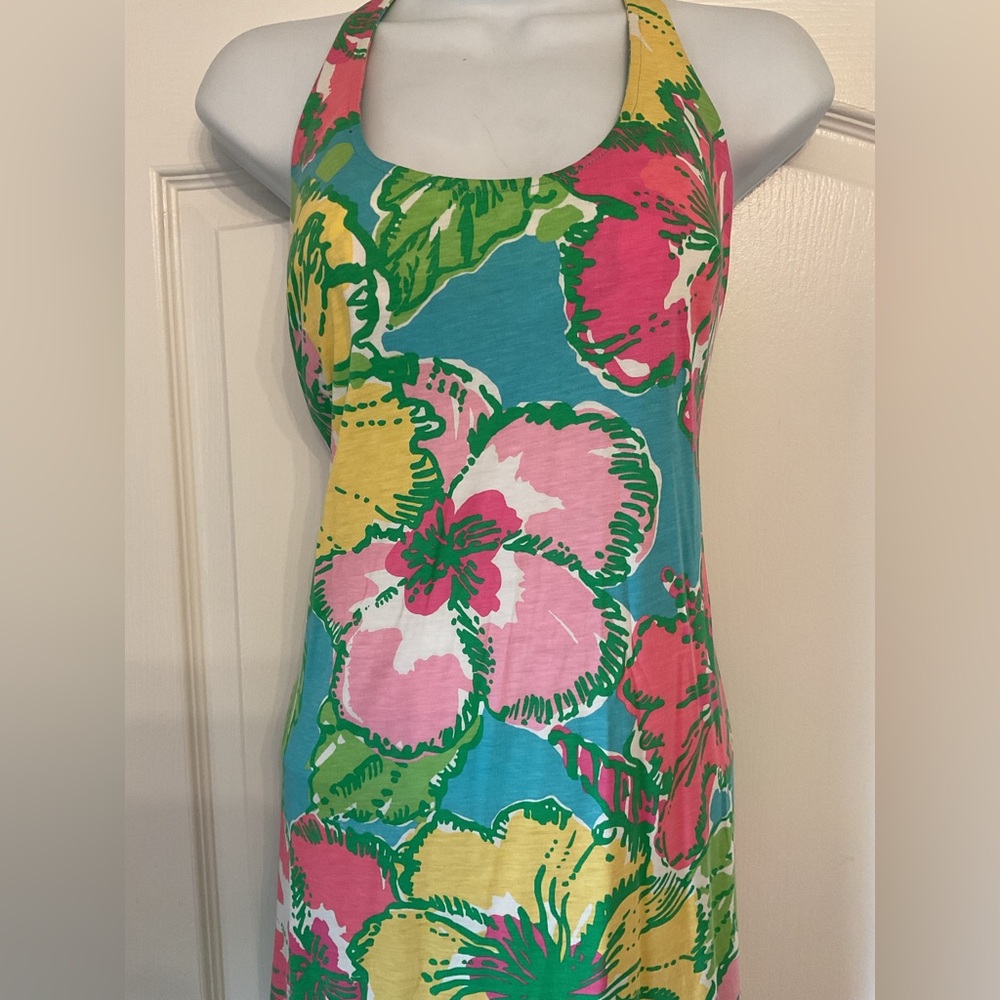 Lilly Pulitzer Palm Big Flirt Floral Print Dress
